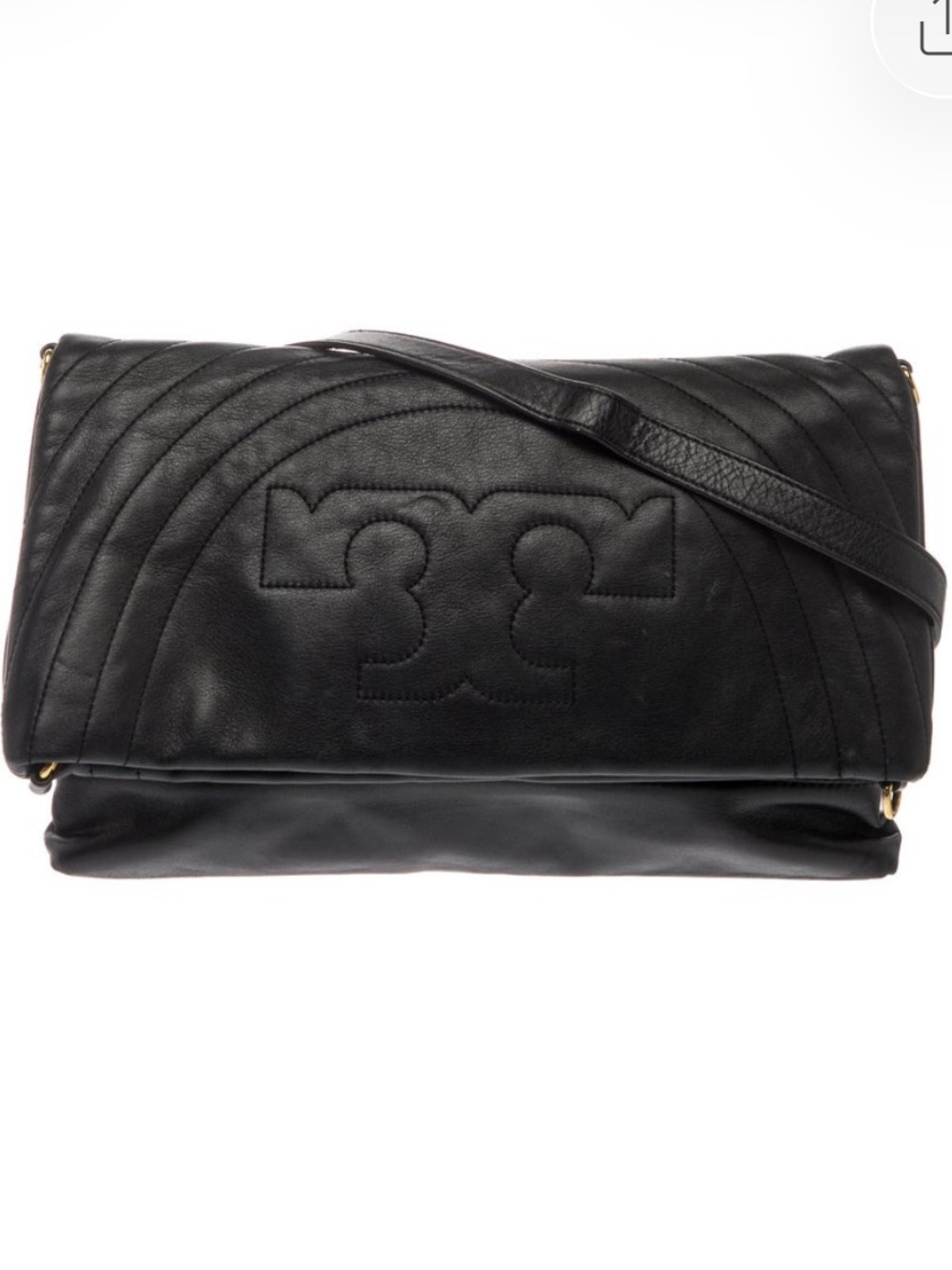 ✨Tory Burch Marion Quilted Foldover Crossbody Bag/Clutch Soft Leather bag✅